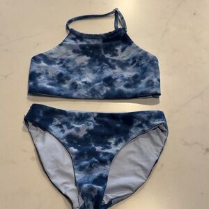 Zella Girl Blue Tie-Dye Bikini Set